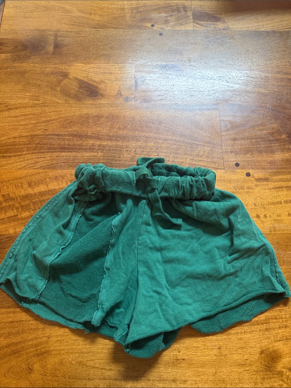Urban Outfitters “out from Under”  Green Paperbag Waist Terry Shorts